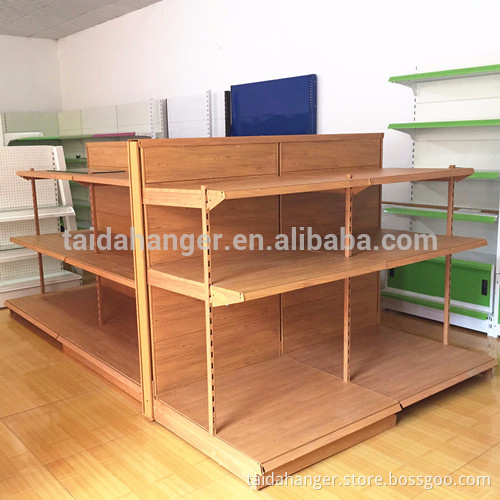 Light Duty Rack used in Department store ,metal material ,wooden surface rack